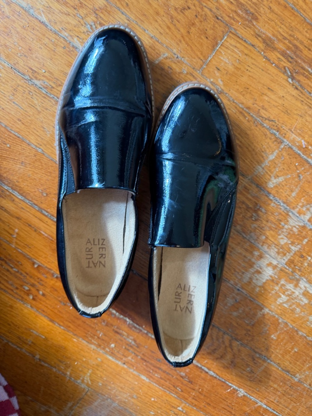 Naturalizer Black Patent Leather Slip-On Loafers